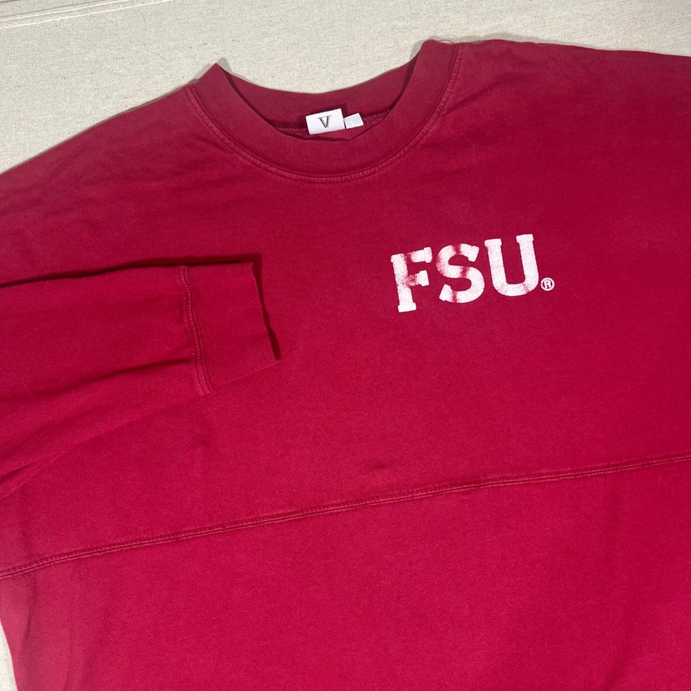 FSU Noles Venley Women's Large Maroon Spirit Jersey T-Shirt Florida State